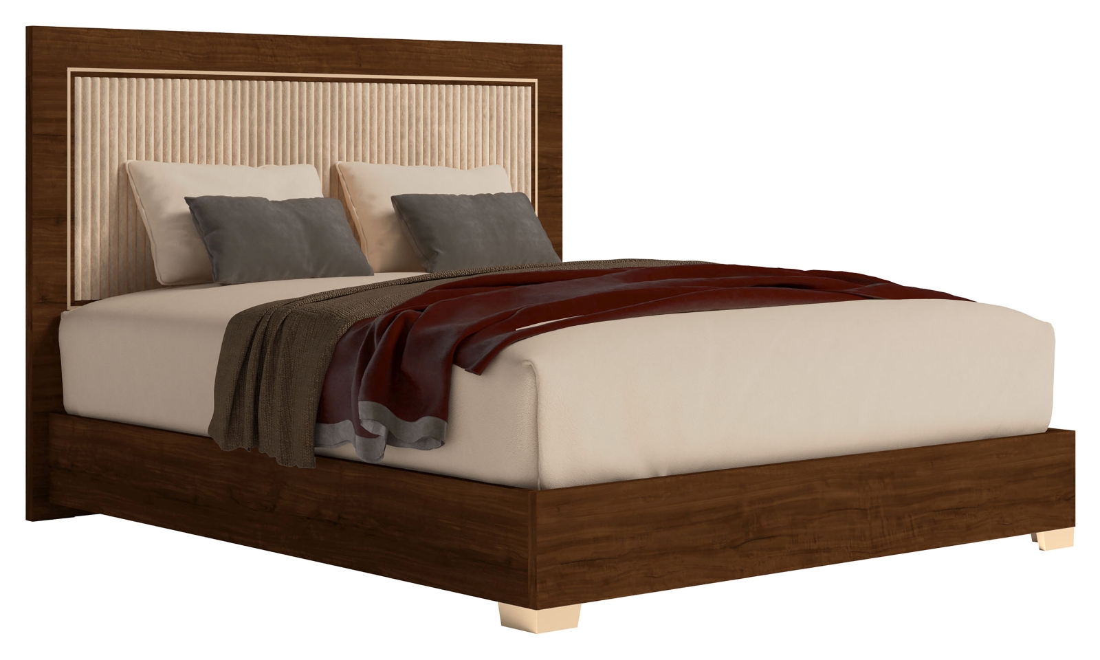 Кровать  двуспальная EVA  с мягким изголовьем 154