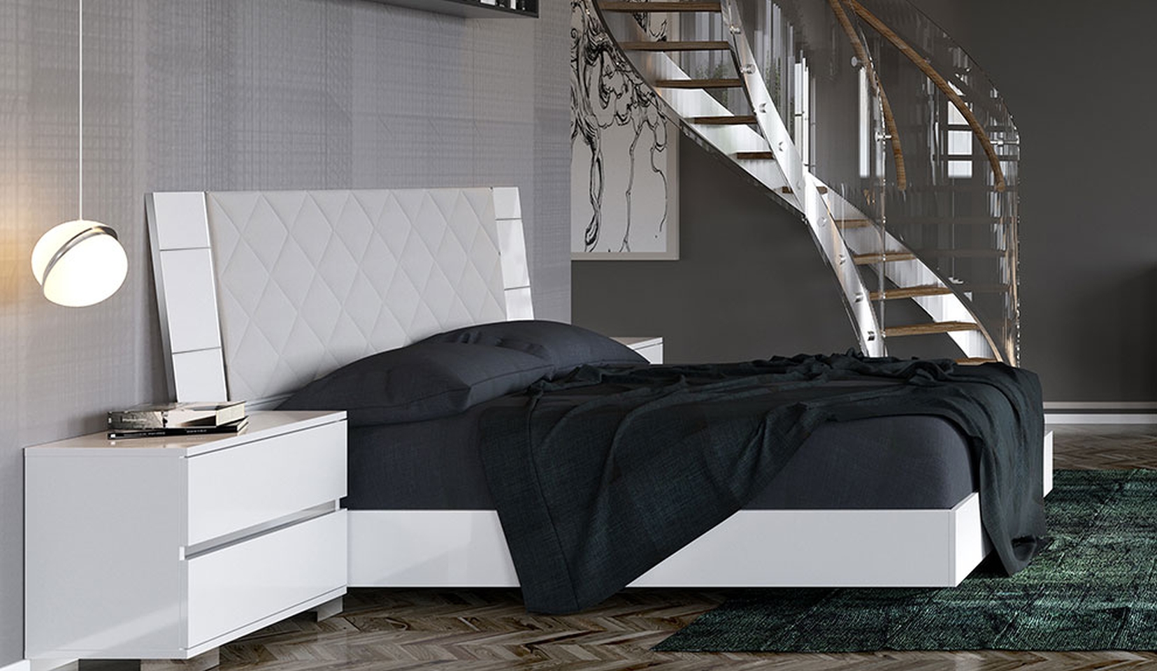 Кровать двуспальная с мягким изголовьем DREAM Queen Size