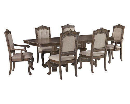 Комплект для столовой Charmond: стол раскладной, 4 стула, 2 кресла